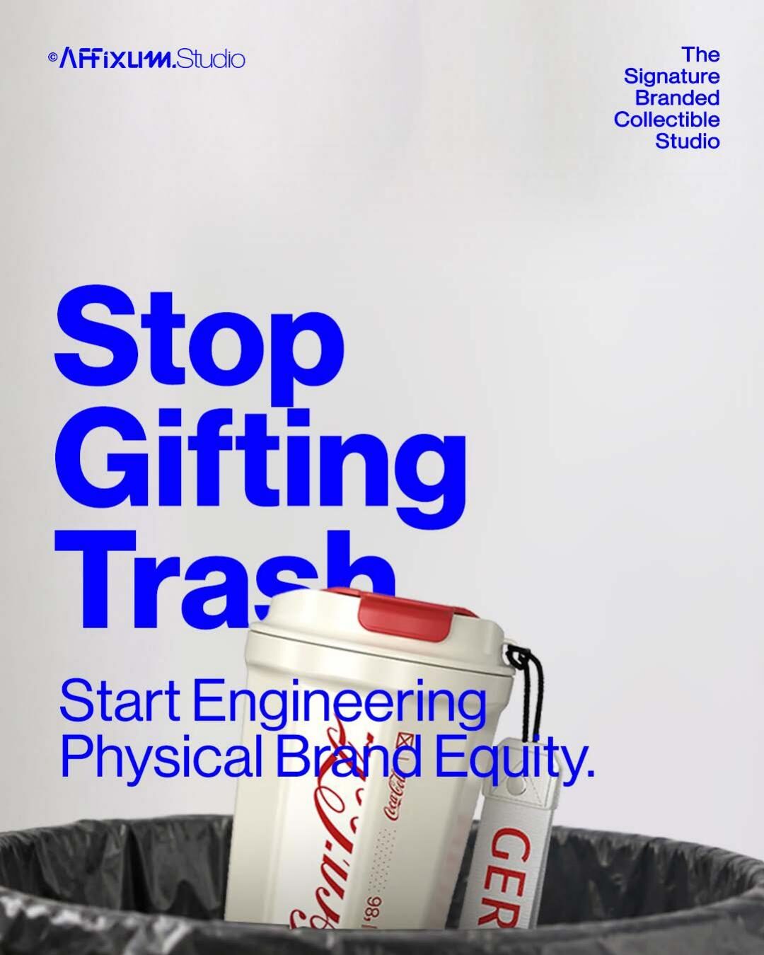 Deja de regalar basura — empieza a construir brand equity físico